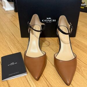 Coach Seline Pump Black/Saddle women’s 9.5 new in box